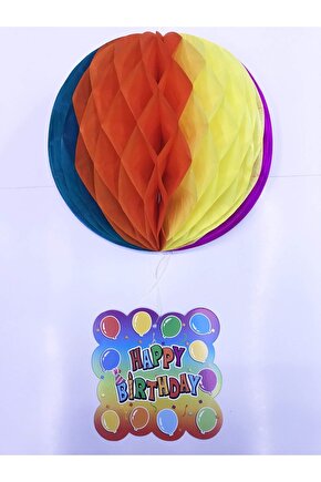 Nessiworld Kağıt Süs Happy Birthday Dekor 55 cm-0748