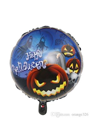 Parti Malzemeleri Happy Halloween Balkabağı Folyo Balon 18 Inç