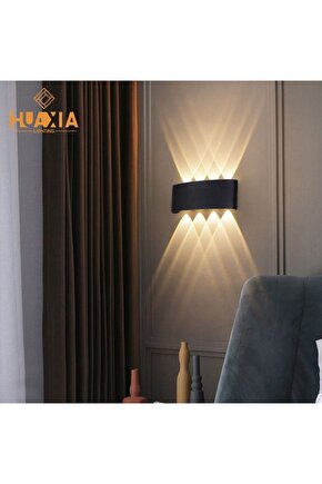 12 Watt Gün Işığı Dekoratif Işık Süzmeli Led Aplik, Modern Led Armatür, İç ve Dış Mekan Modern Aplik