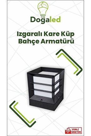 Full Reyon Izgaralı Kare Küp Bahçe Armatür