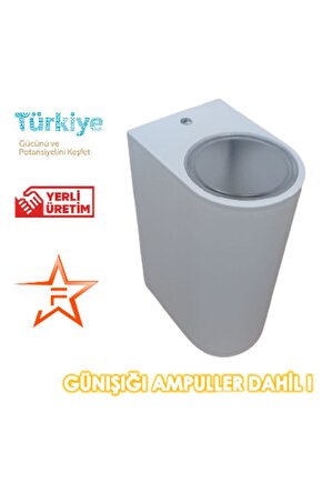 Beyaz Kasa Günışığı Çift Yönlü Dekoratif Duvar Aplik