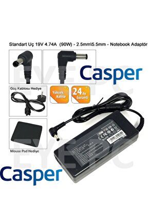 Tüm Casper Laptop Için Uyumlu Şarj Adaptörü Cihazı