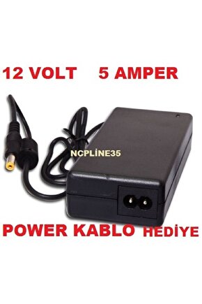 12 Volt 5 Amper Adaptör Şarj Cihazı Aleti 5000 Miliamper