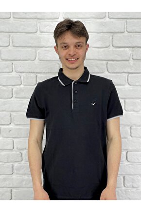 Erkek Lacost Çizgili Polo Yaka T-shirt 4614