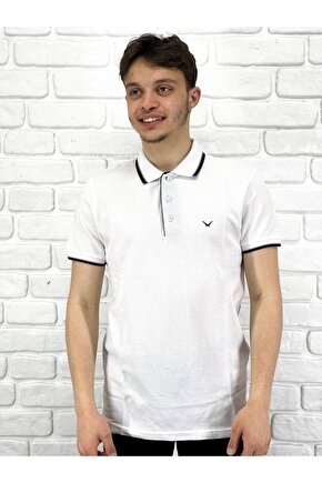 Erkek Lacost Çizgili Polo Yaka T-shirt 4614