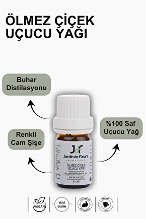 Ölmez Çiçek (Helichrysum) Uçucu Yağı 5 ml - %100 Saf Aromaterapi Yağı