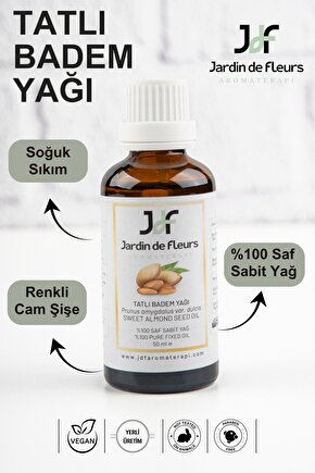 Tatlı Badem Yağı (Sweet Almond Oil) 50 ml - %100 Saf Aromaterapi Yağı