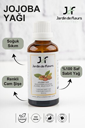 Jojoba Yağı (HOHOBA) 50 ml - %100 Saf Aromaterapi Yağı