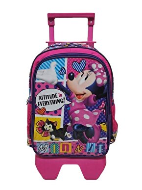 Minnie Mouse Çekçekli İlkokul Çantası 3 lü Set