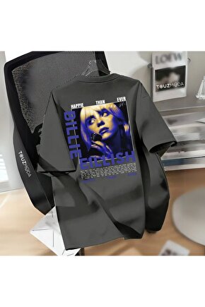 Billie Eilish Baskılı Unisex Oversize Vintage T-shirt