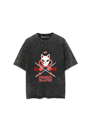 Anime Demon Slayer Baskılı Unisex Oversize  T-Shirt