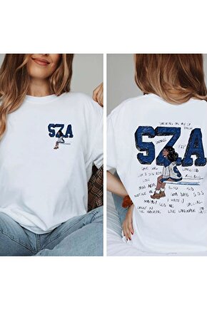 SZA Baskılı Unisex Oversize  T-Shirt