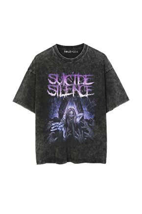 Rock Serisi Suicide Silence Baskılı Unisex Oversize  T-Shirt