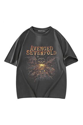 Rock Serisi Avenged Sevenfold Baskılı Unisex Oversize  T-Shirt