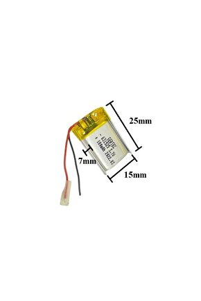 631525 3.7v 180 Mah Lityum Polimer Pil 1.5a (drone Için Uygun Değildir)