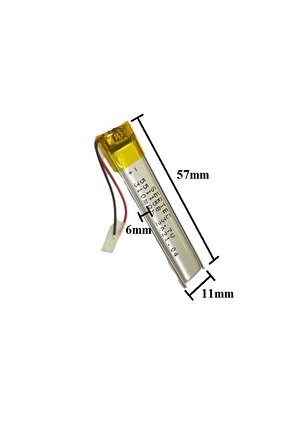 551158 3.7v 310 Mah Lityum Polimer Pil 1.5a (drone Için Uygun Değildir)