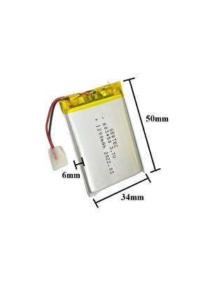 603450 3.7v 1200 Mah Lityum Polimer Pil 1.5a (drone Için Uygun Değildir)