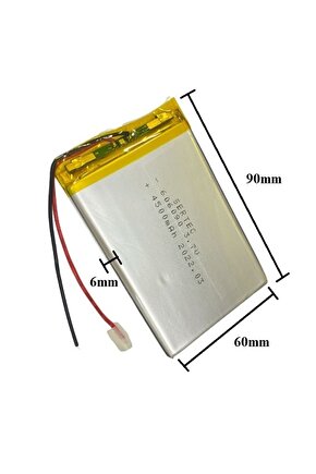 606090 3.7v 4500 Mah Lityum Polimer Pil 1.5a (drone Için Uygun Değildir)