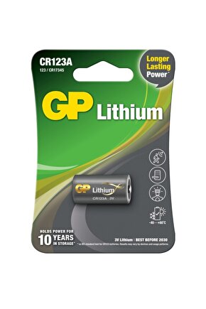 Gp cr123a 3v Lityum Tekli Paket Pil (GPCR123A-U1) Fotoğraf Makinesi Pili