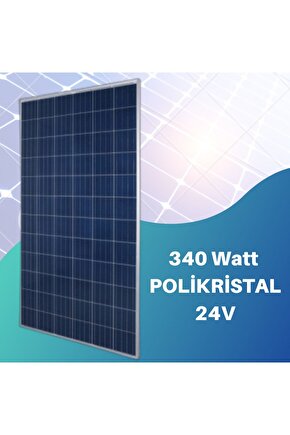 340w Watt Polikristal Güneş Paneli A Sınıf 24volt