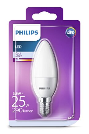 Phılıps 3,5w=25w Led Mum Apmule14 Duyluılık Beyaz (4LÜ PAKET)