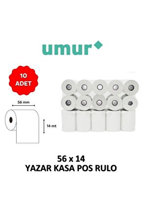 Yazar Kasa Pos Rulosu 56mm X 14mt - 10 Adet