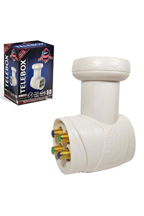 LNB DÖRTLÜ (QUAD) GOLD 0.1DB 3D 4K TELEBOX TB-X4