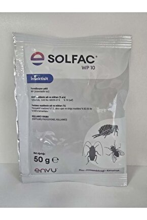 Solfac Wp 10 Toz Haşere Öldürücü | 50 gram