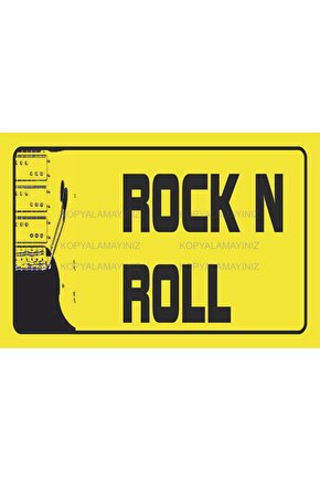 rock and roll müzik gitar nota levha tabela dekorasyon tablo retro ahşap poster