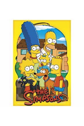 the simpsons pop art tarzda ev dekorasyon tablo retro ahşap poster