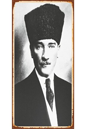 Atatürk Mini Retro Ahşap Poster