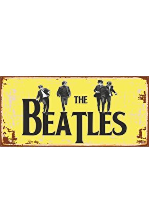 The Beatles (10 Cm X 20 Cm) Mini Retro Ahşap Poster