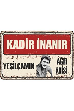 Kadir Inanır Retro Ahşap Poster