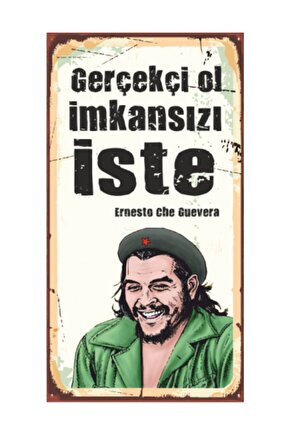 Ernesto Che Guevara Ahşap Edebiyat Poster