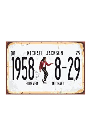 Michael Jackson Tabela Tarz Retro Vintage Ahşap Poster 2030045