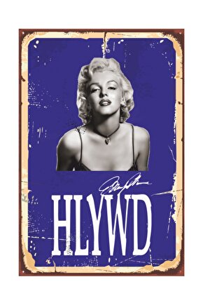 Marilyn Monroe Tabela Tarz Retro Vintage Ahşap Poster 2030046