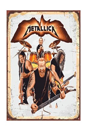 Metallica Retro Vintage Ahşap Poster