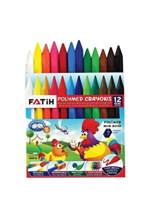 Mum Pastel Boya Polymer Crayons Kısa 12 Renk 50110f