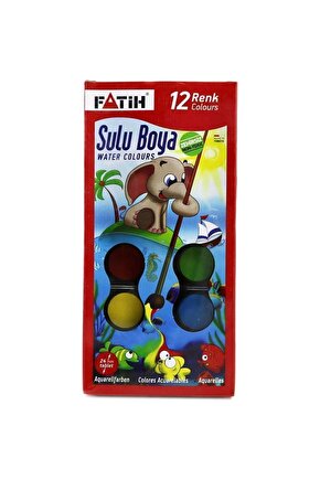 Sulu Boya Büyük Boy 12 Renk 33 ml