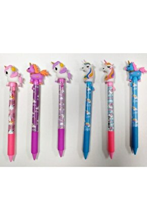 Unicorn Figürlü 0.7 Uçlu Kalem 6lı Set