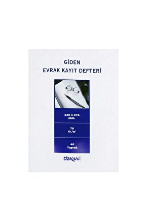 Özkan Giden Evrak Kayıt Defteri