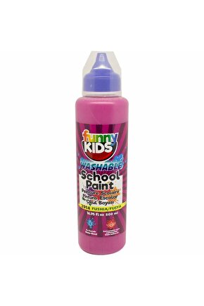 Funny Kids Yıkanabilir Okul Boyası 500ml - 2914 Fuşya