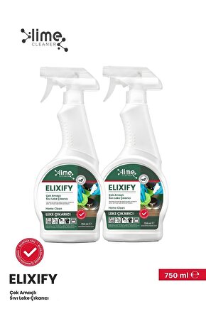 Elixify Çok Amaçlı Ultra Güçlü Sıvı Leke Çıkarıcı 750ml x 2 Adet | Anti Alerjik