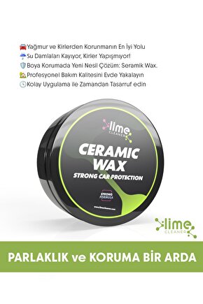 Araba Boya Koruma Ceramic Wax 200 Gr. Seramik Etkili Wax Boya Koruma Cila