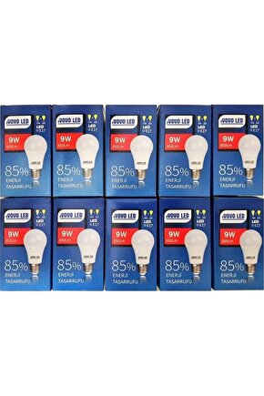 Ivovo 9W E27 Duy LED Ampul Beyaz Renk 6500 Kelvin 850 Lümen 10 Adet