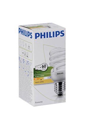 12w=60w Mini Spiral Kıvrık Tasarruflu Ampul 1 Adet