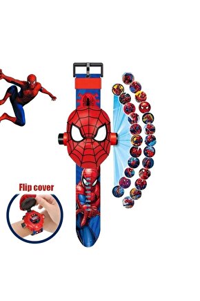 Spiderman Örümcek Adam Çok Fonksiyonlu Çocuk 3D Projeksiyonlu Saat