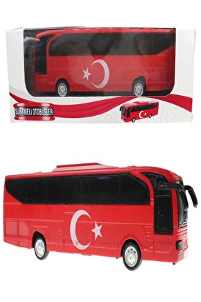 Sürtmeli Türk Bayraklı Oyuncak Otobüs Cnm37