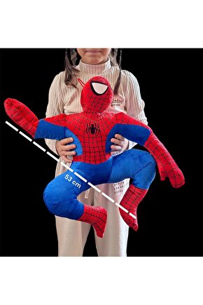 Spiderman Örümcek Adam Kaliteli Peluş Oyuncak Dev Boy Işıklı Sesli (53 Cm)