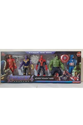 AVENGERSS Yenilmezler Hulk Iron Man 5 Li Set 15 Cm Işıklı